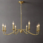 Contemporary Retro Copper Glass Candle 4/6/8 Light Chandelier for Living Room Lumendat