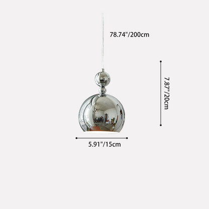 Traditional Vintage Metal Glass Cup 1-Light Pendant Light For Dining Room