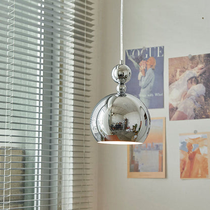 Traditional Vintage Metal Glass Cup 1-Light Pendant Light For Dining Room