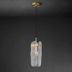 Modern Luxury Copper Glass Linear 1/2 Light Pendant Light For Living Room