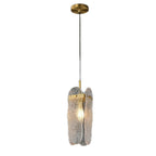 Modern Luxury Copper Glass Linear 1/2 Light Pendant Light For Living Room