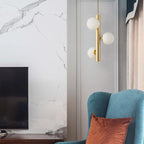 Contemporary Scandinavian Iron Copper Glass Strip 3-Light Pendant Light For Dining Room