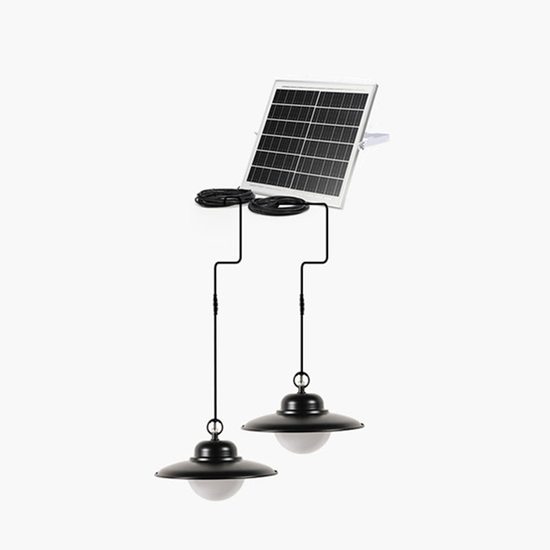 Contemporary Industrial Waterproof Solar Aluminum Pc Round LED Pendant Light for Garden BulbSquare