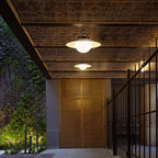 Contemporary Industrial Waterproof Solar Aluminum Pc Round LED Pendant Light for Garden BulbSquare