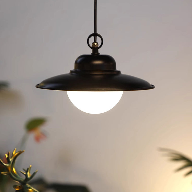 Contemporary Industrial Waterproof Solar Aluminum Pc Round LED Pendant Light for Garden BulbSquare
