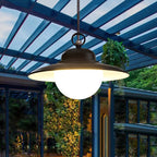 Contemporary Industrial Waterproof Solar Aluminum Pc Round LED Pendant Light for Garden BulbSquare
