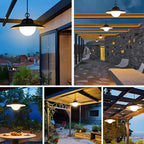 Contemporary Industrial Waterproof Solar Aluminum Pc Round LED Pendant Light for Garden BulbSquare