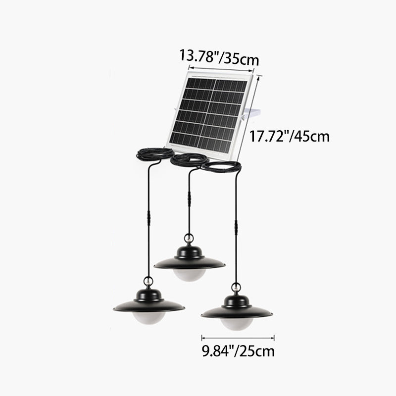 Contemporary Industrial Waterproof Solar Aluminum Pc Round LED Pendant Light for Garden BulbSquare