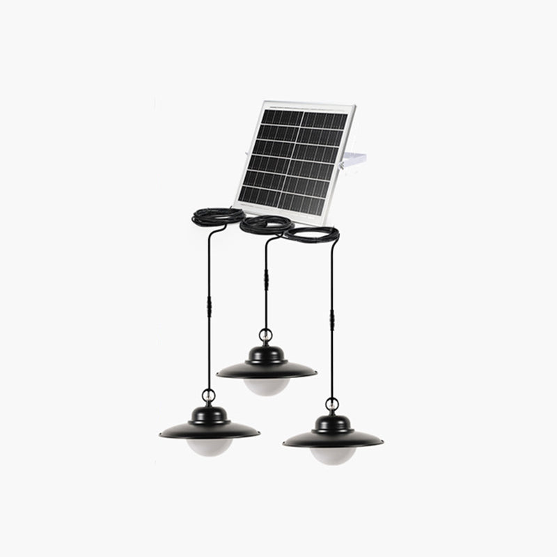 Contemporary Industrial Waterproof Solar Aluminum Pc Round LED Pendant Light for Garden BulbSquare