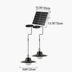 Contemporary Industrial Waterproof Solar Aluminum Pc Round LED Pendant Light for Garden BulbSquare