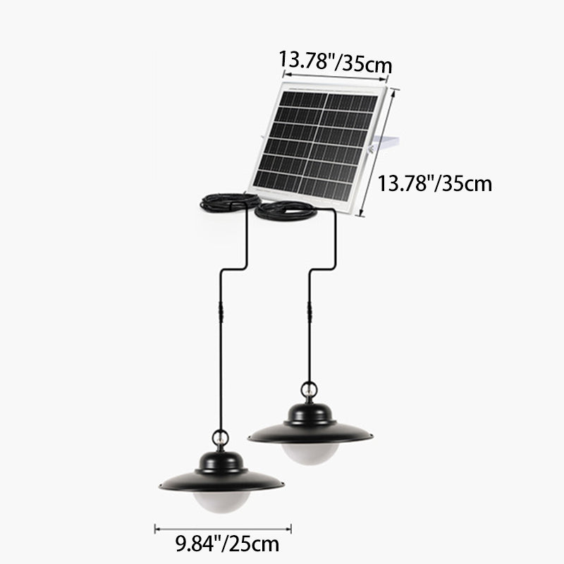 Contemporary Industrial Waterproof Solar Aluminum Pc Round LED Pendant Light for Garden BulbSquare