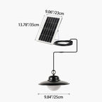 Contemporary Industrial Waterproof Solar Aluminum Pc Round LED Pendant Light for Garden BulbSquare