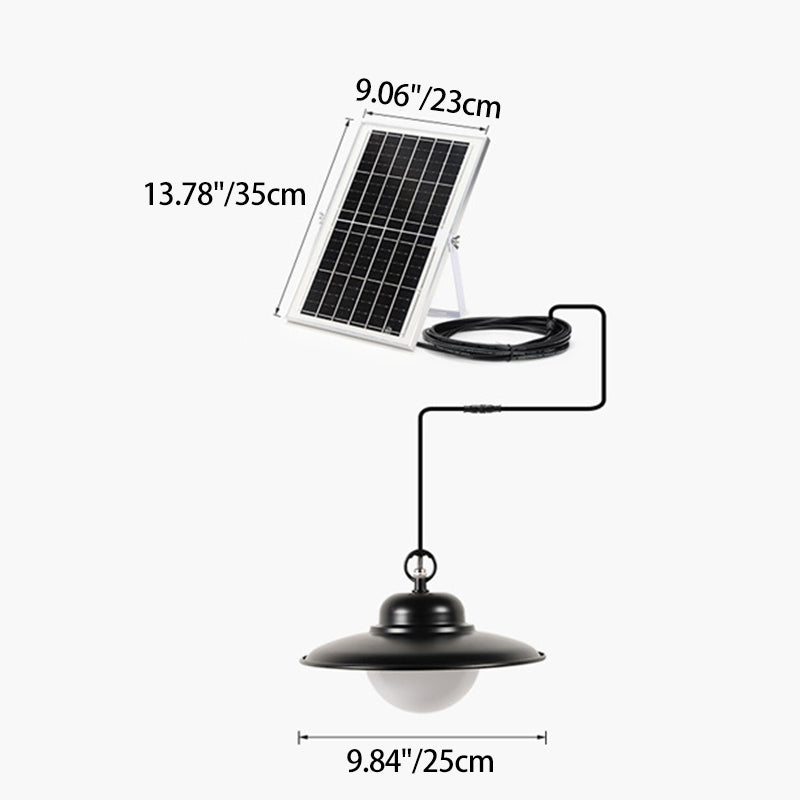Contemporary Industrial Waterproof Solar Aluminum Pc Round LED Pendant Light for Garden BulbSquare