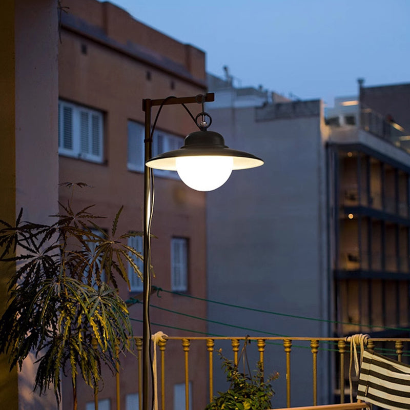 Contemporary Industrial Waterproof Solar Aluminum Pc Round LED Pendant Light for Garden BulbSquare