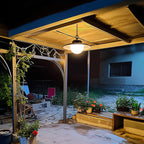 Contemporary Industrial Waterproof Solar Aluminum Pc Round LED Pendant Light for Garden BulbSquare