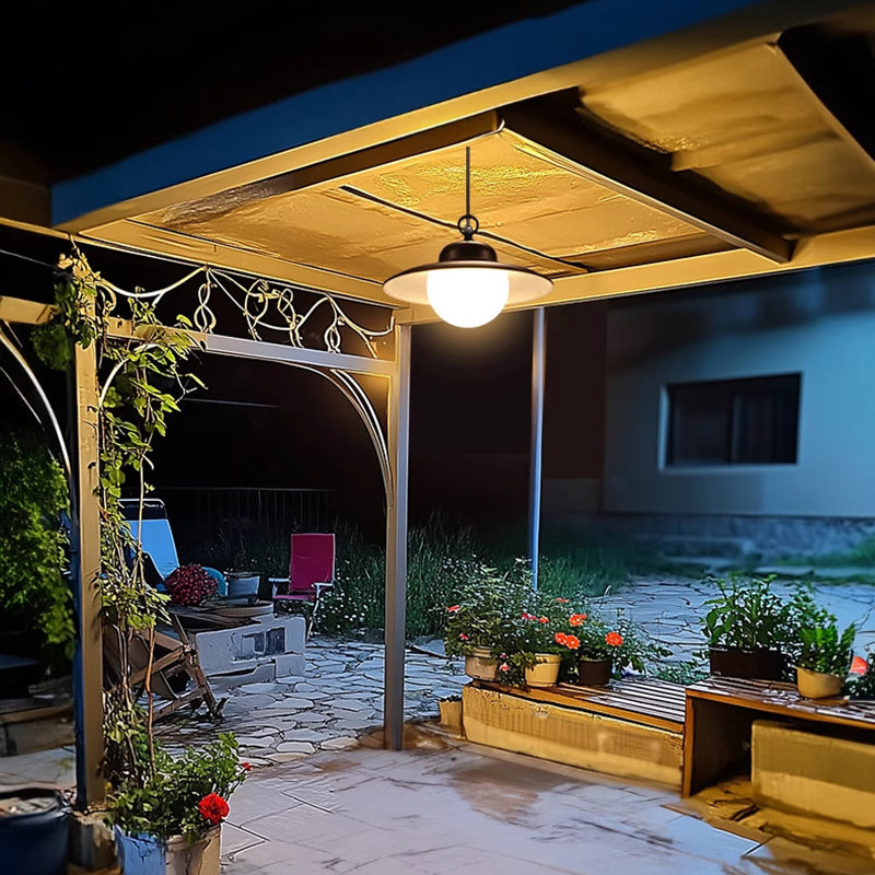 Contemporary Industrial Waterproof Solar Aluminum Pc Round LED Pendant Light for Garden BulbSquare