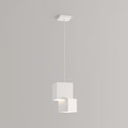 Modern Minimalist Aluminum Iron Square LED Pendant Light For Bedroom