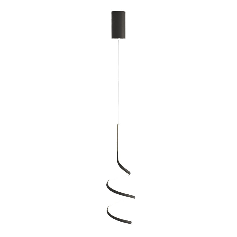 Modern Minimalist Aluminum Iron Square LED Pendant Light For Bedroom