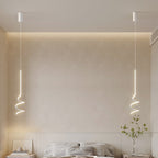 Modern Minimalist Aluminum Iron Square LED Pendant Light For Bedroom