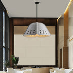 Contemporary Scandinavian Cotton Iron Flower High-Density Sound Absorption And Noise Reduction 1-Light Pendant Light For Dining Room