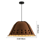 Contemporary Scandinavian Cotton Iron Flower High-Density Sound Absorption And Noise Reduction 1-Light Pendant Light For Dining Room