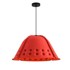 Contemporary Scandinavian Cotton Iron Flower High-Density Sound Absorption And Noise Reduction 1-Light Pendant Light For Dining Room