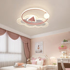 Modern Art Deco Iron Acrylic Kids Arrowhead LED Flush Mount Ceiling Light For Bedroom
