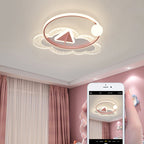 Modern Art Deco Iron Acrylic Kids Arrowhead LED Flush Mount Ceiling Light For Bedroom