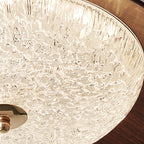 Traditional French Iron Acrylic Round LED Semi-flush Mount Ceiling Light for Bedroom