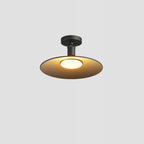 Contemporary Industrial Waterproof Aluminum Round 1-light Semi-flush Mount Ceiling Light for Outdoor Patio BulbSquare