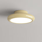 Modern Minimalist Iron Acrylic Round LED Semi-flush Mount Ceiling Light for Bedroom