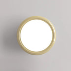 Modern Minimalist Iron Acrylic Round LED Semi-flush Mount Ceiling Light for Bedroom