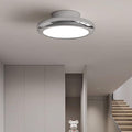 Modern Minimalist Iron Acrylic Round LED Semi-flush Mount Ceiling Light for Bedroom