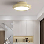 Modern Minimalist Iron Acrylic Round LED Semi-flush Mount Ceiling Light for Bedroom