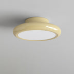 Modern Minimalist Iron Acrylic Round LED Semi-flush Mount Ceiling Light for Bedroom