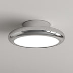 Modern Minimalist Iron Acrylic Round LED Semi-flush Mount Ceiling Light for Bedroom