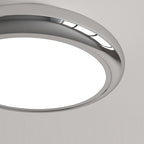 Modern Minimalist Iron Acrylic Round LED Semi-flush Mount Ceiling Light for Bedroom