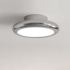Modern Minimalist Iron Acrylic Round LED Semi-flush Mount Ceiling Light for Bedroom