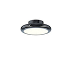 Modern Minimalist Iron Acrylic Round LED Semi-flush Mount Ceiling Light for Bedroom