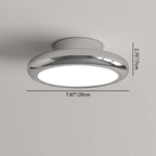 Modern Minimalist Iron Acrylic Round LED Semi-flush Mount Ceiling Light for Bedroom