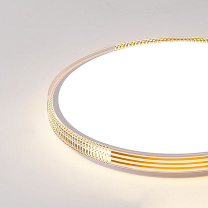 Modern Minimalist Metal Acrylic Round Square LED Flush Mount Ceiling Light For Living Room