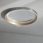 Modern Luxury Aluminum Acrylic Iron Round LED Flush Mount Ceiling Light For Living Room