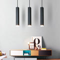 Modern Minimalist Aluminum Glass Linear LED Pendant Light for Living Room BulbSquare