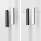 Modern Minimalist Aluminum Glass Linear LED Pendant Light for Living Room BulbSquare