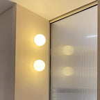 Modern Minimalist Metal Glass Ball 1-Light Wall Sconce Lamp For Living Room