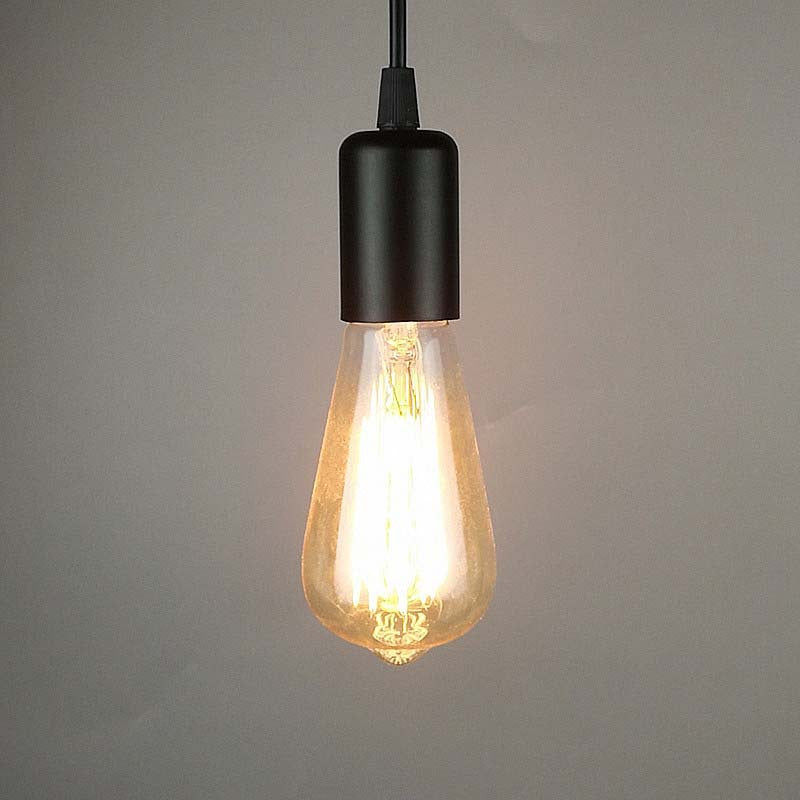 Contemporary Retro Iron Glass Linear 3-light Chandelier for Living Room BulbSquare