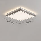 Modern Minimalist Aluminum Iron Acrylic Round Square Rectangle LED Flush Mount Ceiling Light For Living Room
