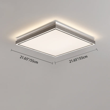 Modern Minimalist Aluminum Iron Acrylic Round Square Rectangle LED Flush Mount Ceiling Light For Living Room
