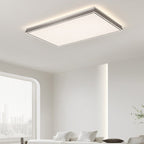 Modern Minimalist Aluminum Iron Acrylic Round Square Rectangle LED Flush Mount Ceiling Light For Living Room
