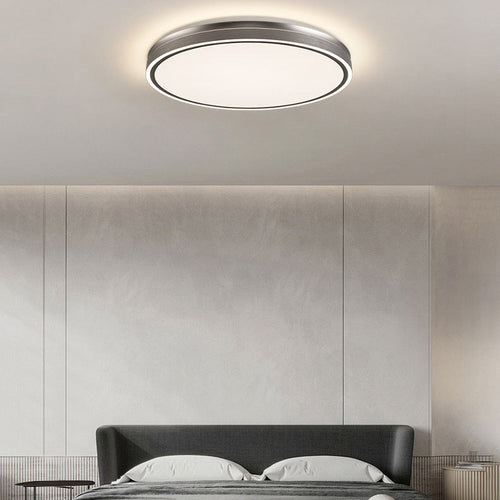 Modern Minimalist Aluminum Iron Acrylic Round Square Rectangle LED Flush Mount Ceiling Light For Living Room
